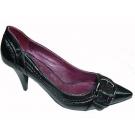 Zapato charol arrugado negro para mujer de la casa Lola BlueRef:28d615