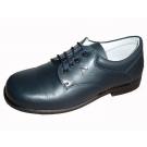Zapato Boxcalf Azul de comunión para niño.Ref:8453