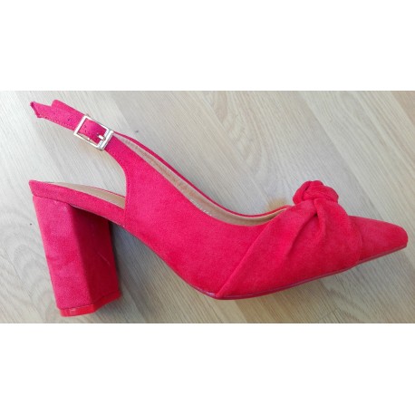Zapato de mujer con tacón en rojo. Ref: SD-KXB1409.