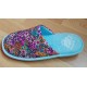 Zapatilla de casa en lila para mujer con tejido de verano de la casa Biorelax ref:4005