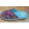 Zapatilla de casa en lila para mujer con tejido de verano de la casa Biorelax ref:4005